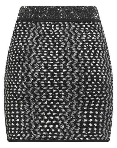 Woman Mini skirt Black Size 6 Viscose, Polyamide, Polyester, Elastane