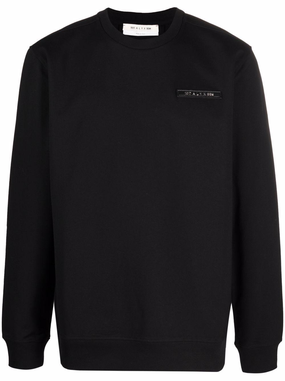 Logo-patch crew neck sweatshirt - Black