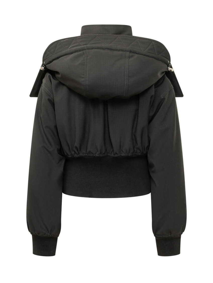 Black WOOL MINI PUFFER