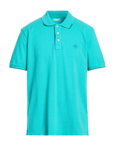 Jacob Cohёn Man Polo shirt Turquoise Size XXL Cotton, Elastane