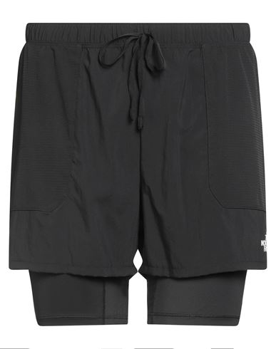 Man Shorts & Bermuda Shorts Black Size L Polyester, Elastane