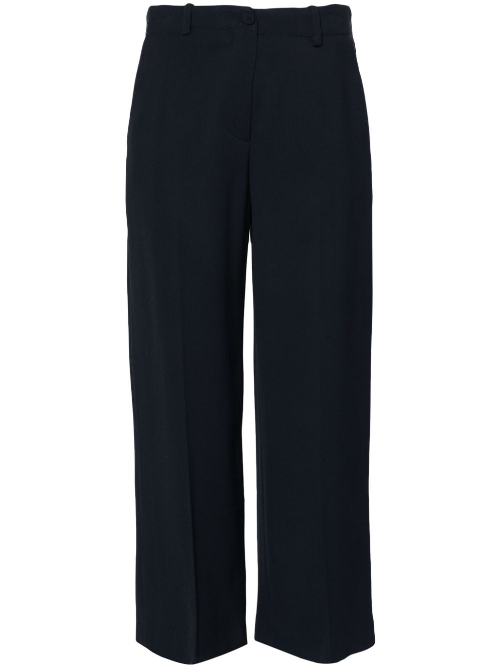 Straight-leg cropped trousers - Blue