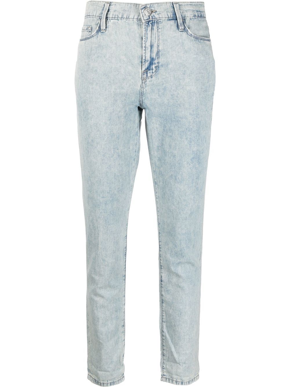Distressed-effect denim jeans - Blue