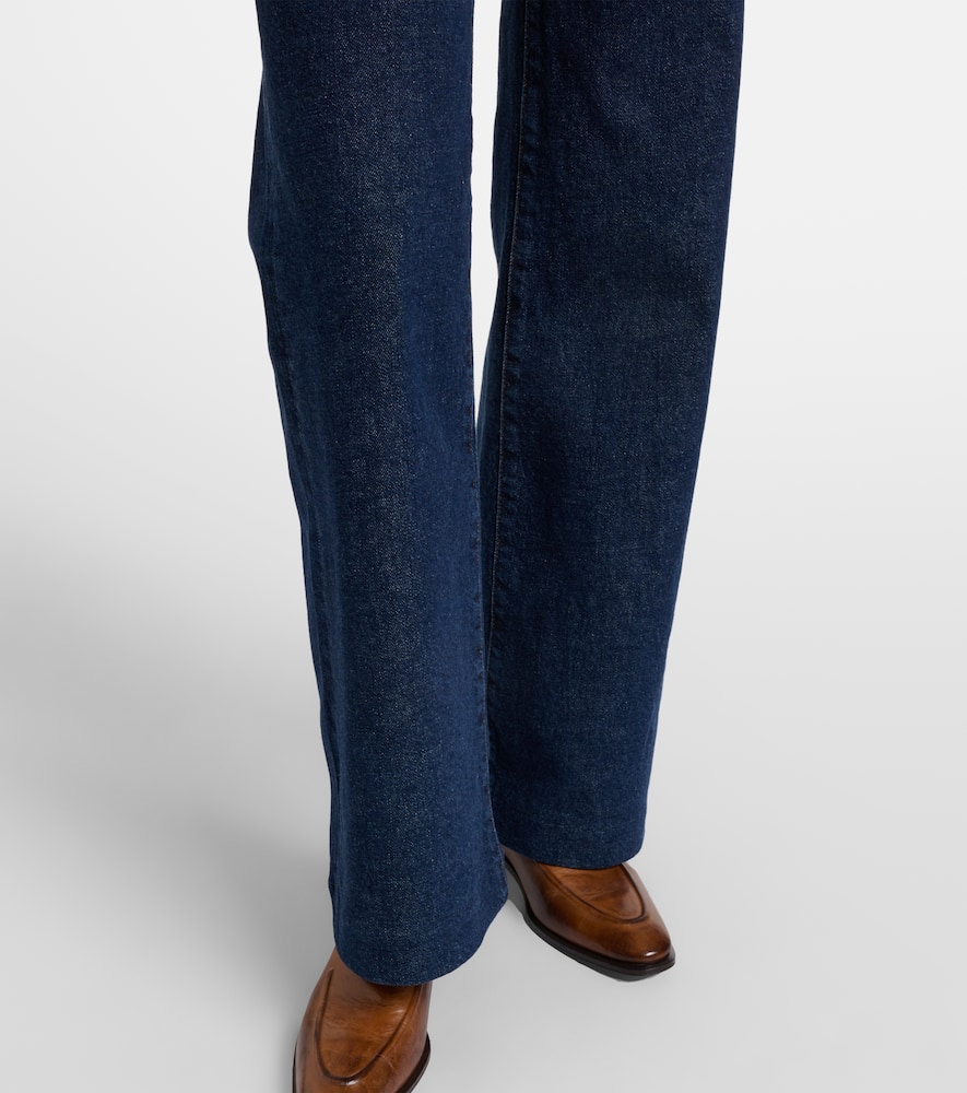 Refined high-rise wide-leg jeans