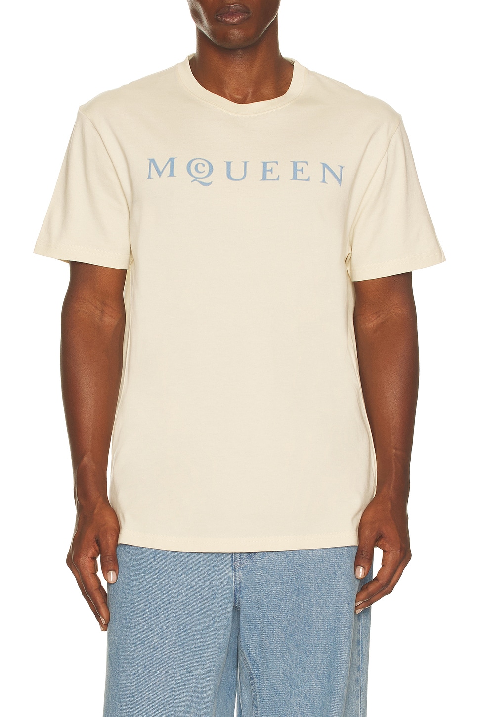 McQueen Flock T-Shirt in Ivory