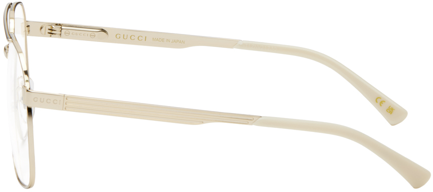 Gucci Gold Aviator Glasses