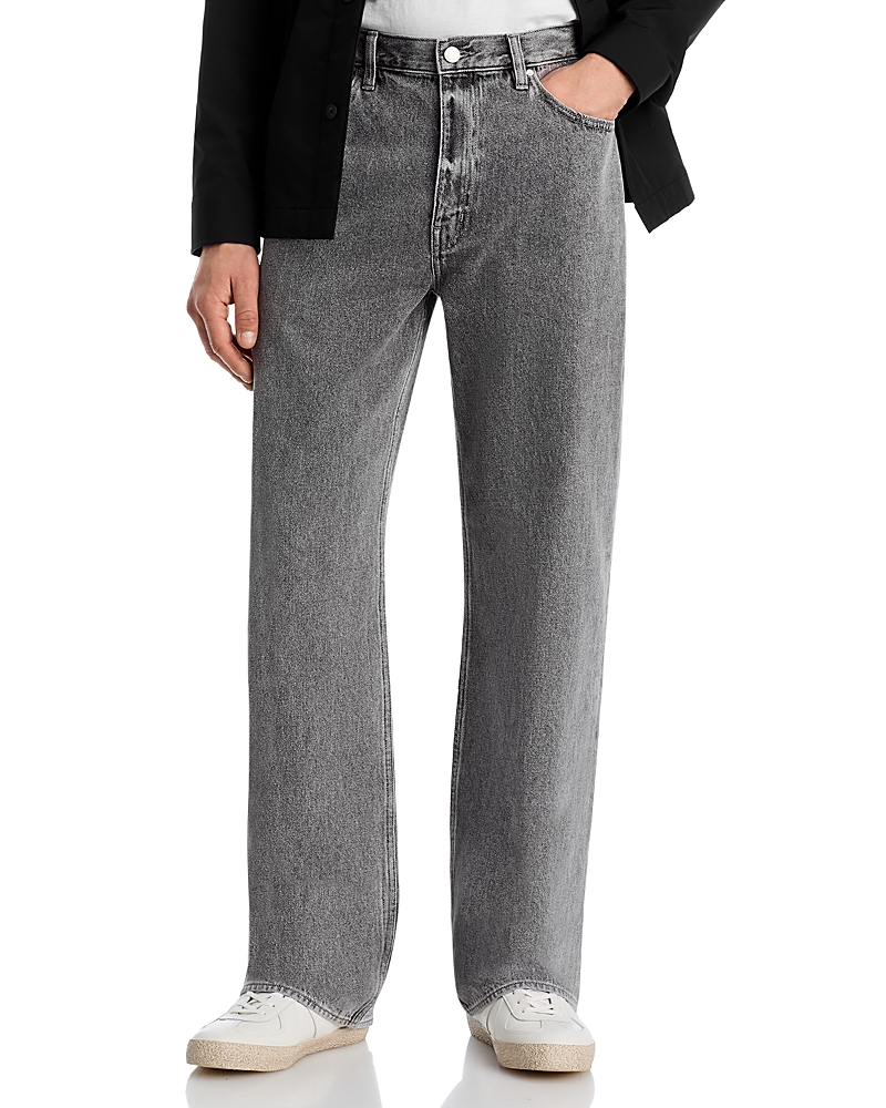 Relaxed Wide Leg Jeans in Gray