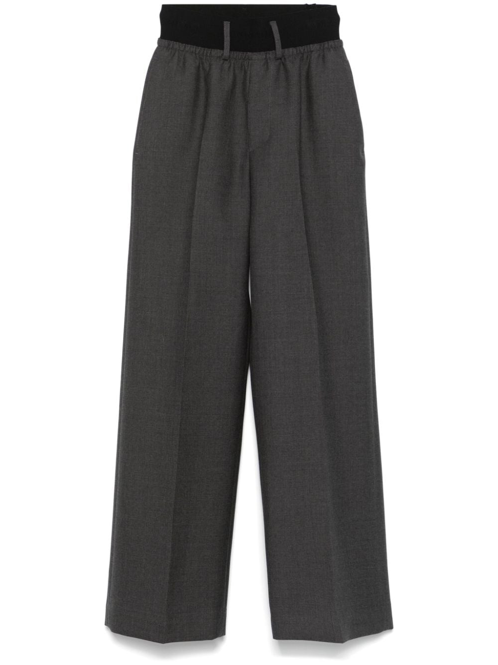 Elasticated-waist trousers - Grey