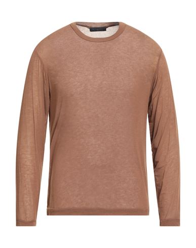 Daniele Fiesoli Man Sweater Brown Size M Viscose, Nylon, Cashmere, Elastane