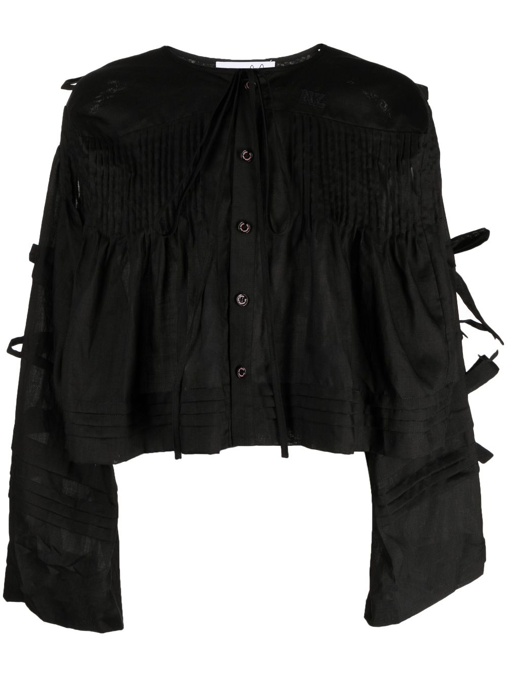 Box kaftan shirt - Black