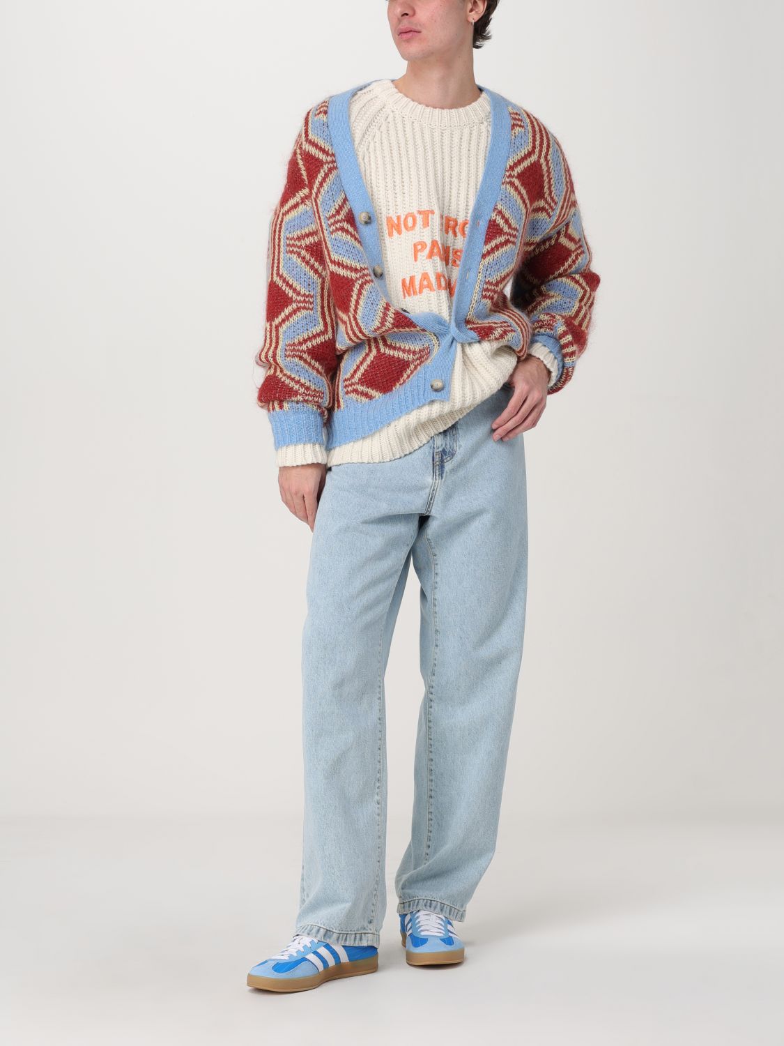 Le Cardigan Mohair Géométrique cardigan - Red