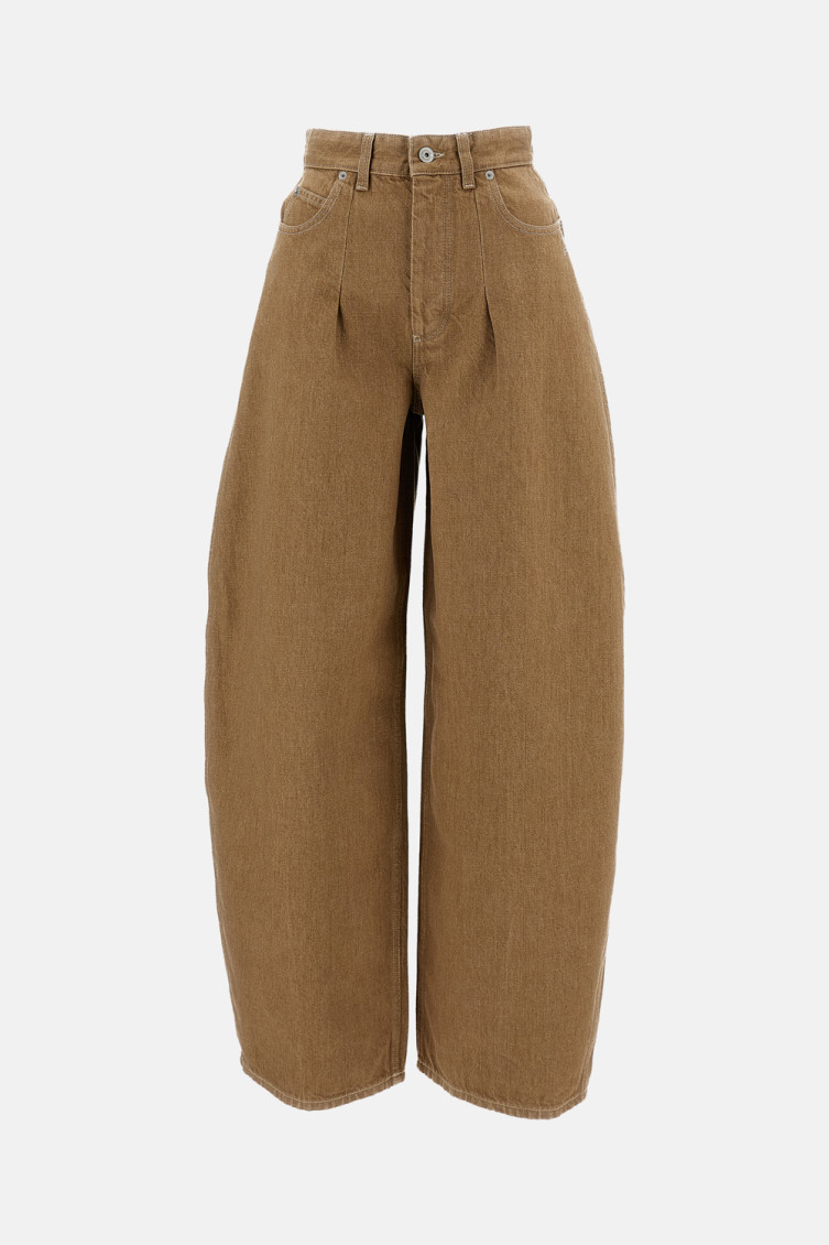 Jacquemus - denim trousers oval cut belt loop