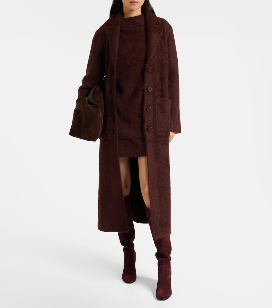 Fluffy Statement wool-blend miniskirt