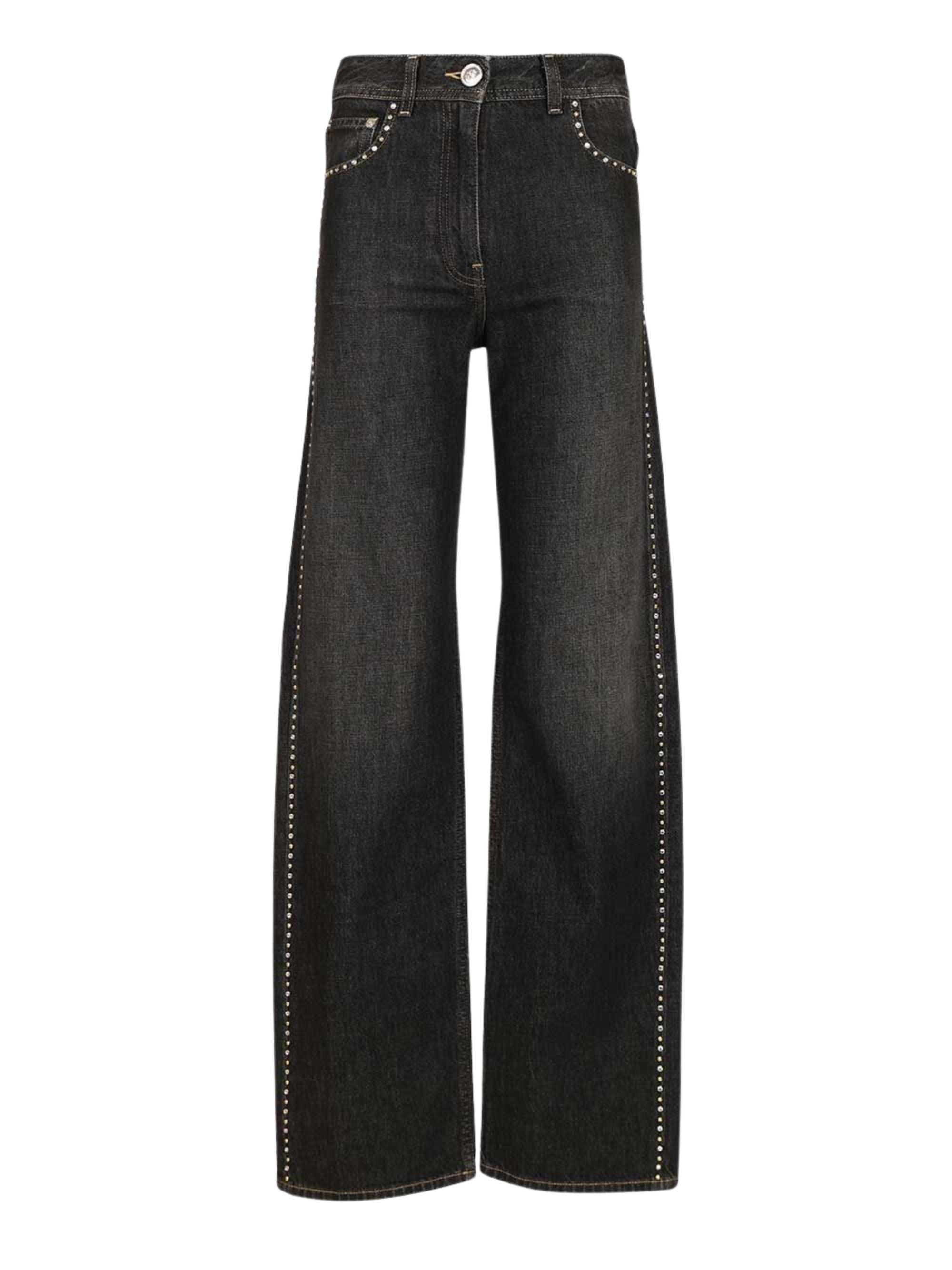 Studded Denim Trousers