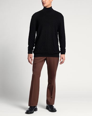Man Turtleneck Black Size 48 Merino Wool