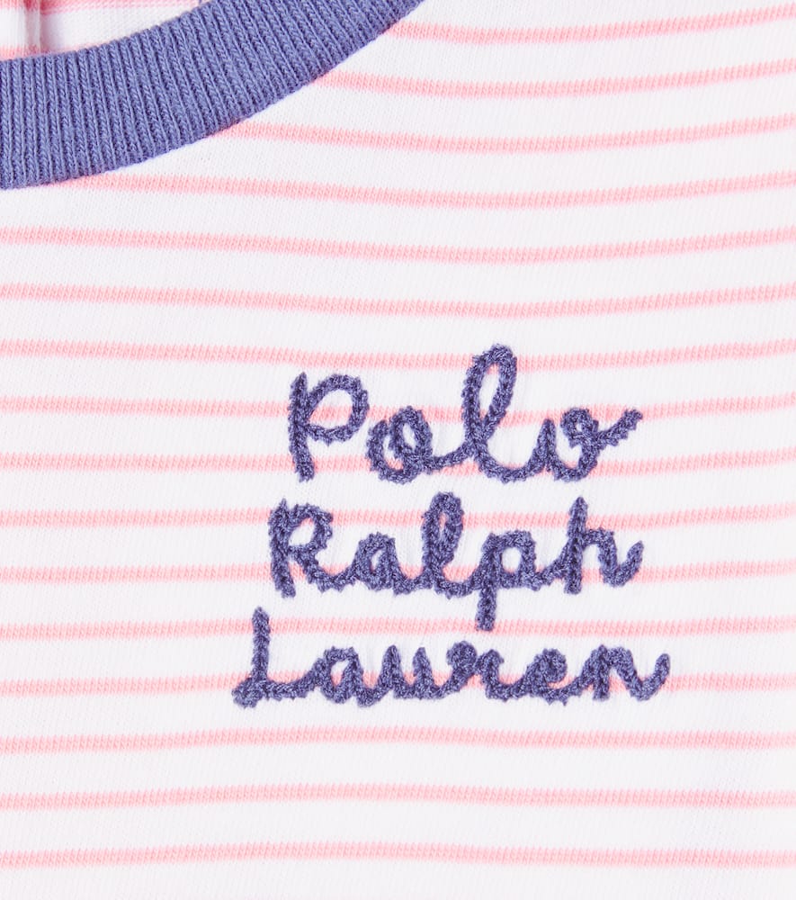Baby striped ruffled cotton T-shirt