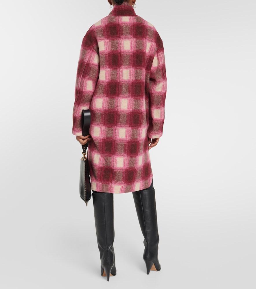Gabriel checked wool-blend coat
