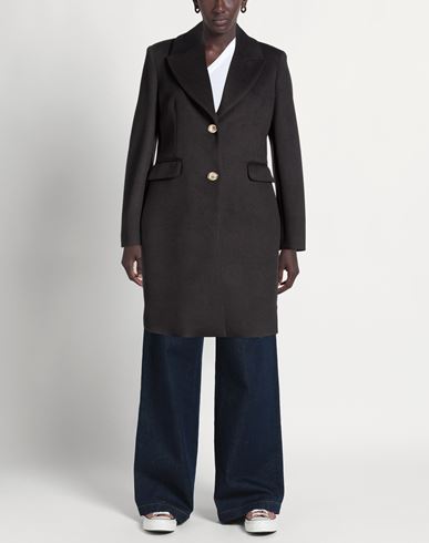 Woman Coat Black Size 12 Viscose, Polyester