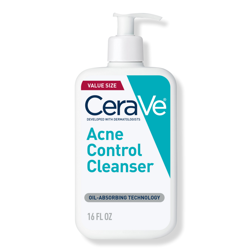 Acne Control Cleanser for Face with 2% Salicylic Acid & Purifying Clay for Oily Skin - 16.0 oz