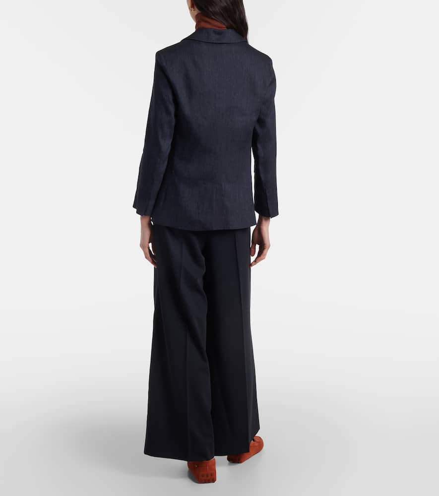 Derna linen-blend twill blazer