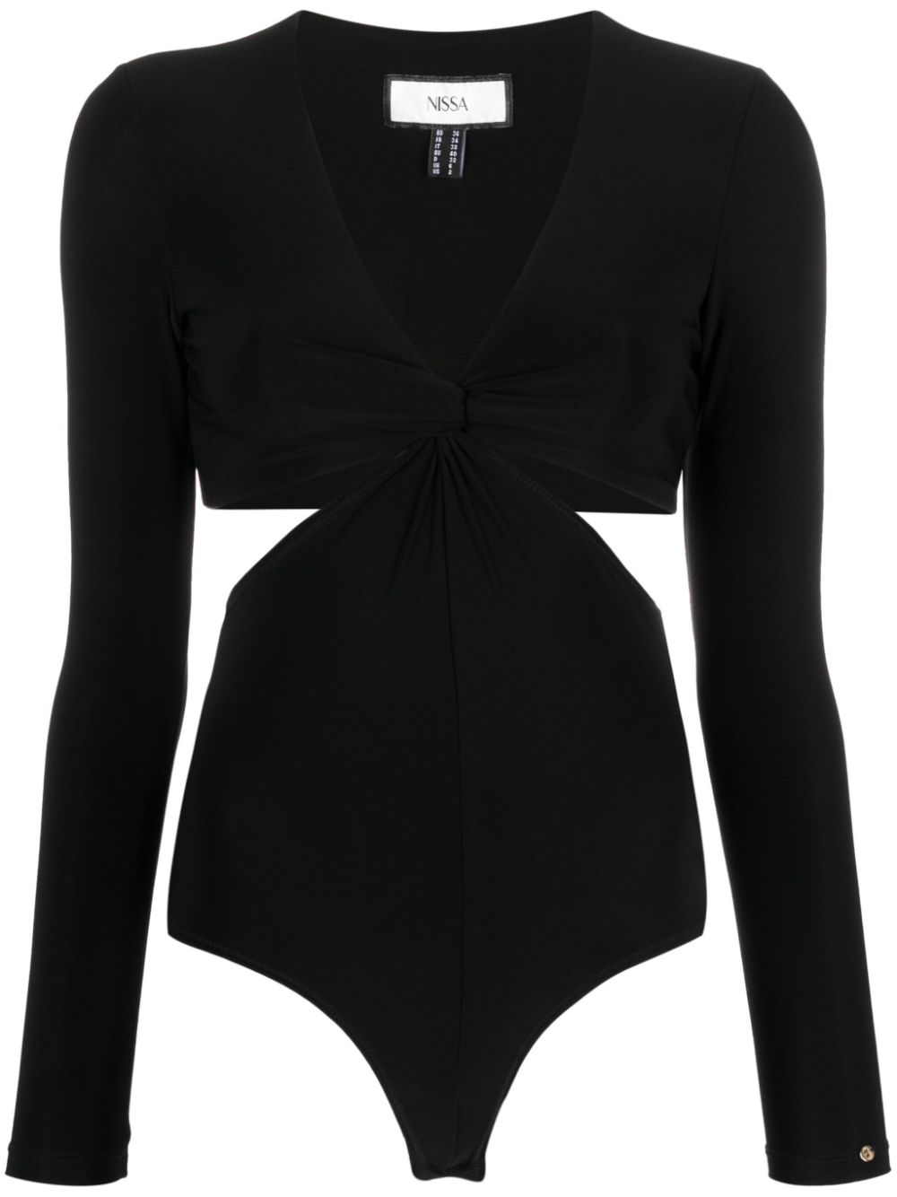 Cut-out bodysuit - Black