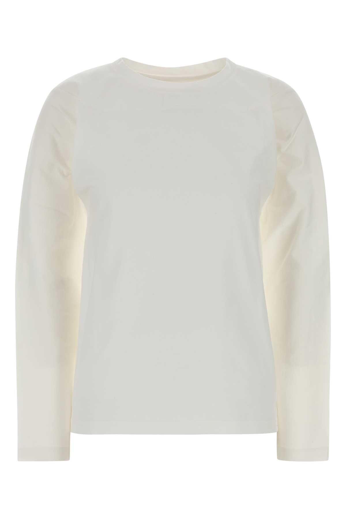 Cotton Long-Sleeve T-Shirt — White