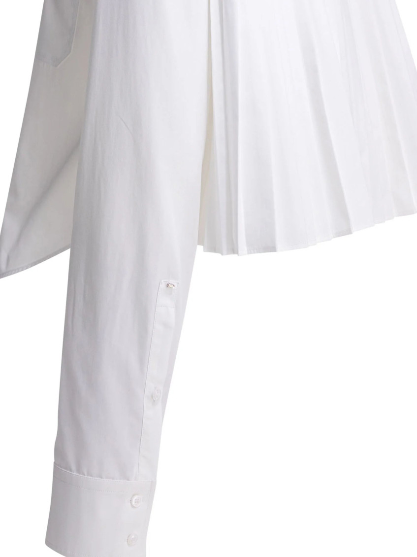 White Pleated Shirt