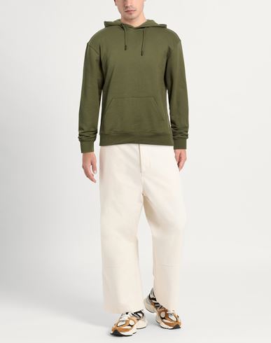 Man Sweatshirt Military green Size M Cotton, Polyester