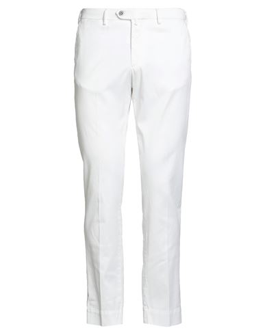Man Pants White Size 36 Lyocell, Cotton, Elastane
