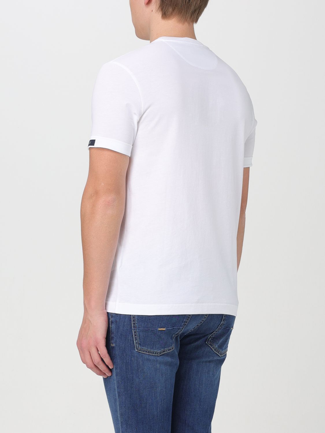 Logo-patch cotton T-shirt - White