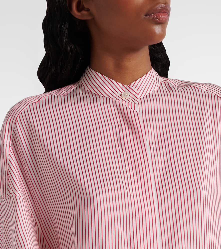 Pinstriped silk shirt