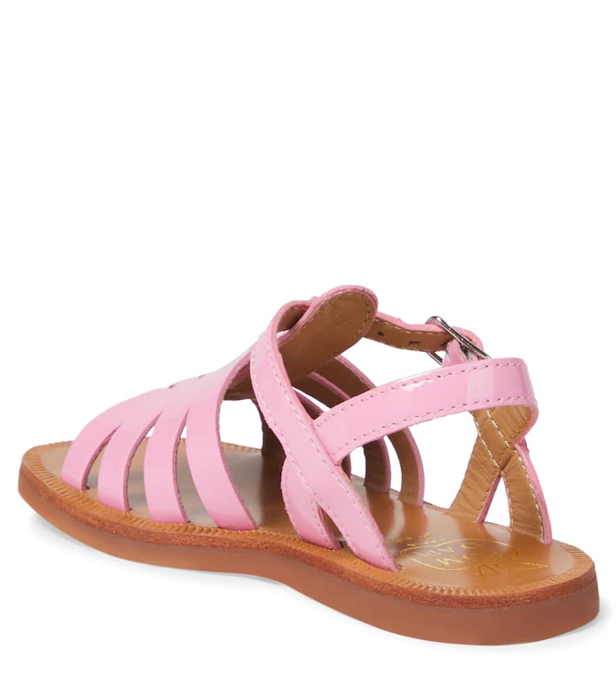 Plagette Strap patent leather sandals