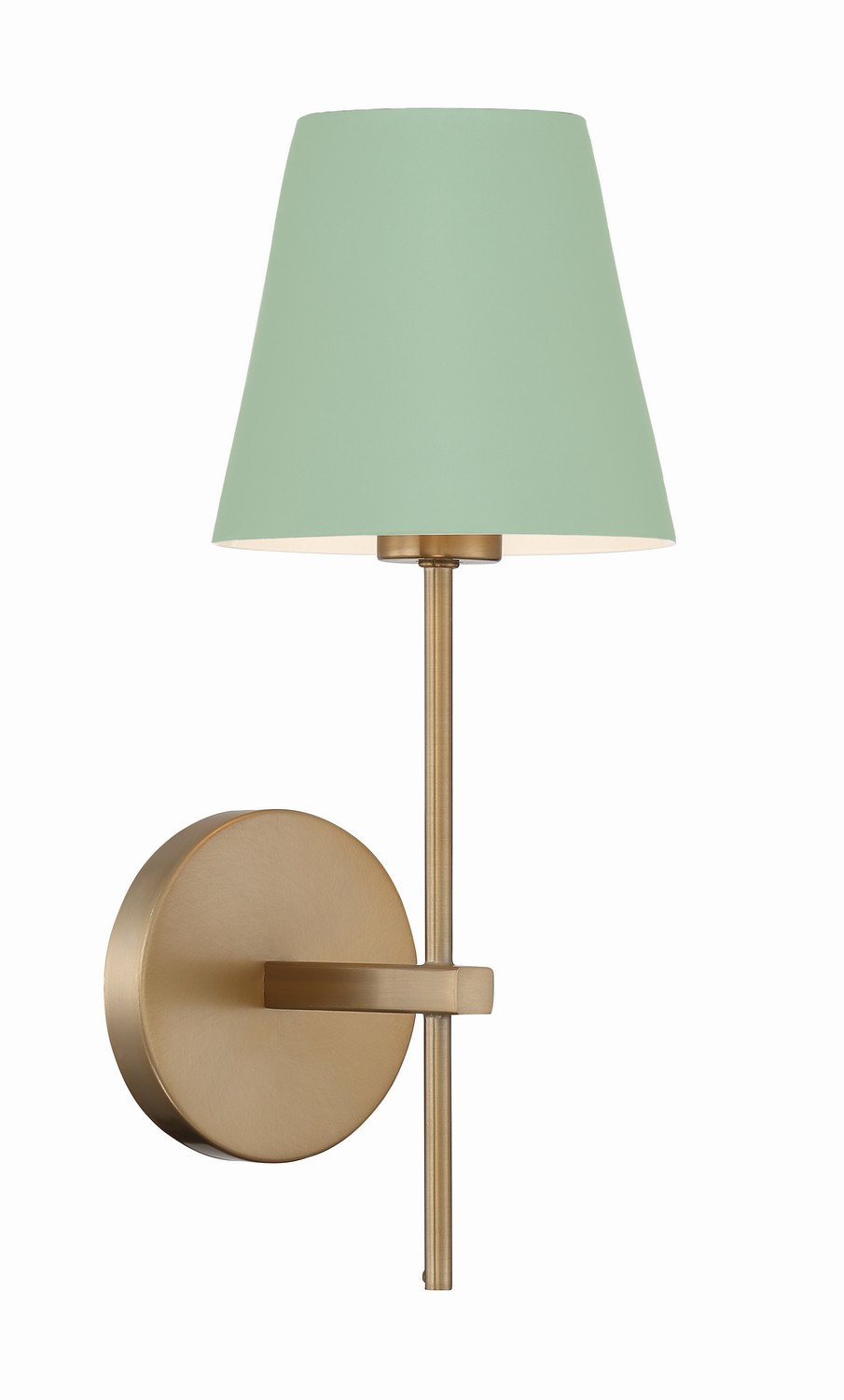 Xavier 1-Light Wall Sconce in Vibrant Gold with Green