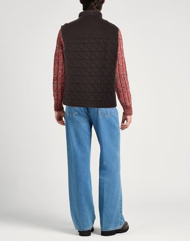 Man Vest Dark brown Size 42 Wool, Cashmere