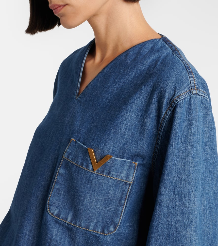VGold chambray top