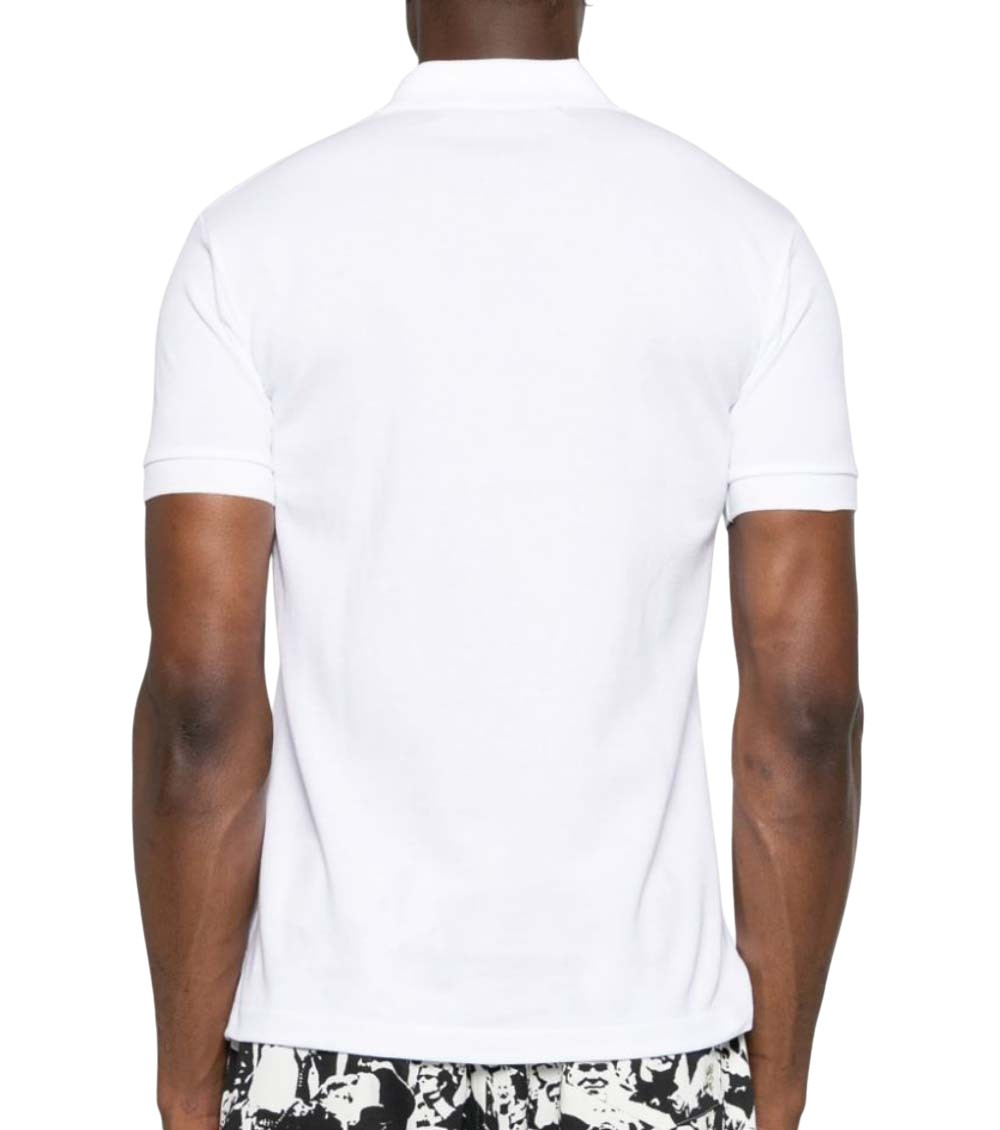 White Logo Shirt Collar Polo