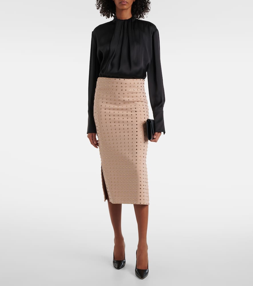 Nome crystal-embellished midi skirt