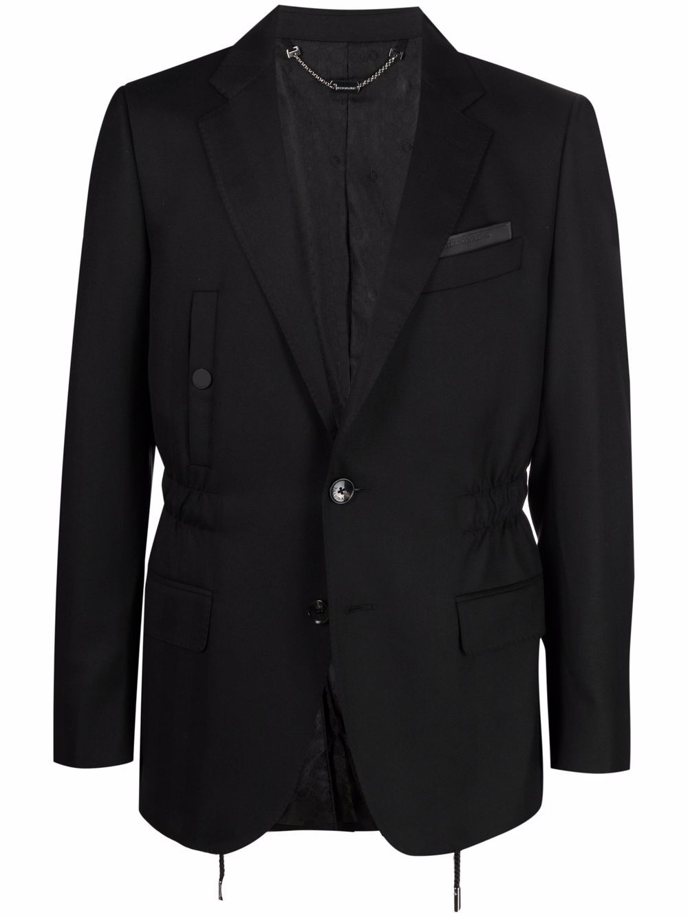 Institutional single-breasted blazer - Black