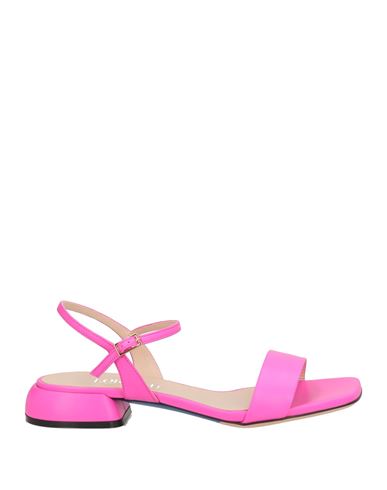 Woman Sandals Fuchsia Size 6 Leather