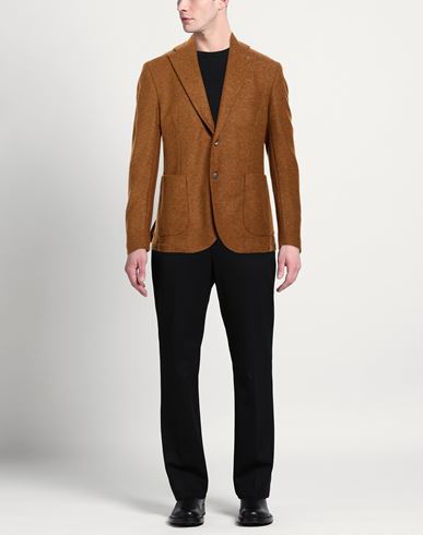 Man Blazer Tan Size 40 Polyester, Virgin Wool