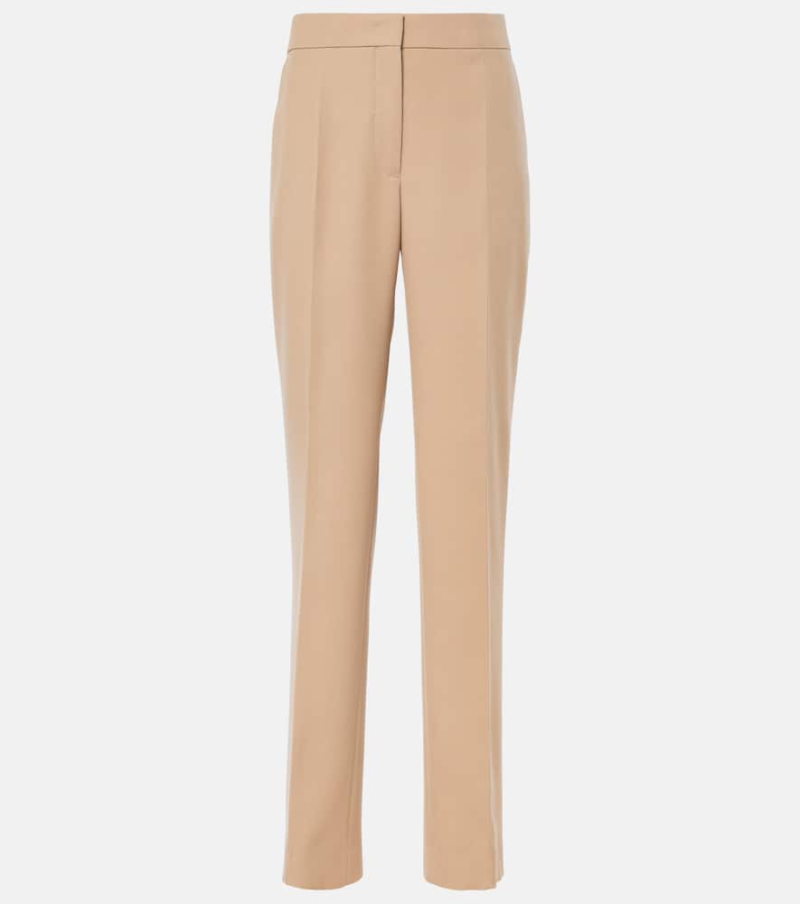 Wool slim pants