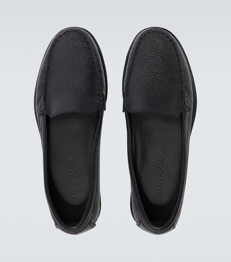 City leather loafers
