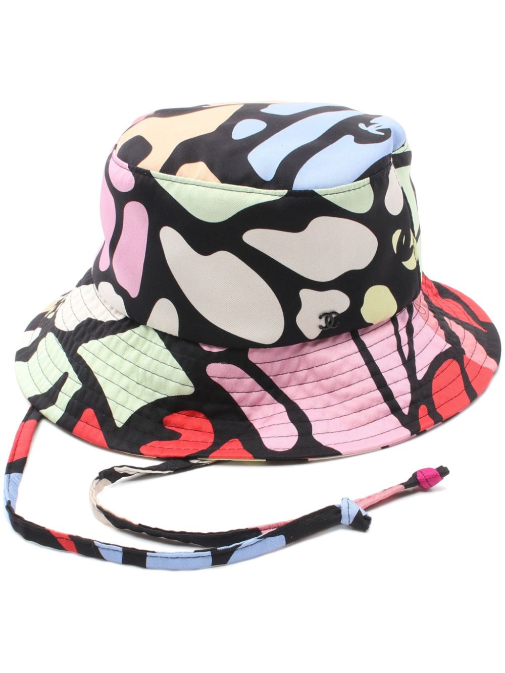 1986-1988 printed bucket hat - Black