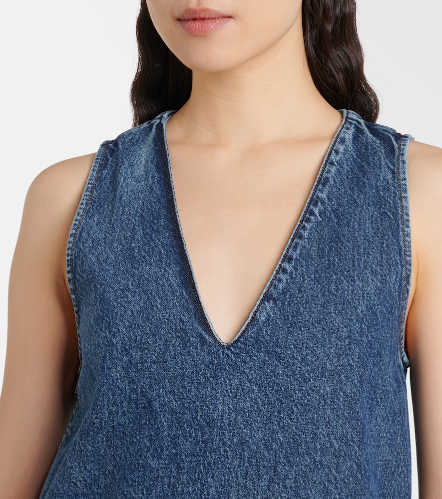 Denim wrap dress