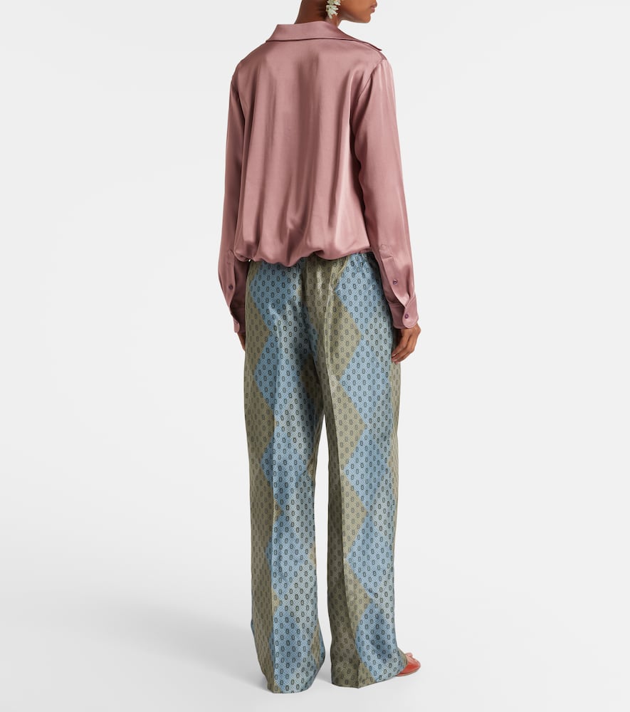 Satin wrap top