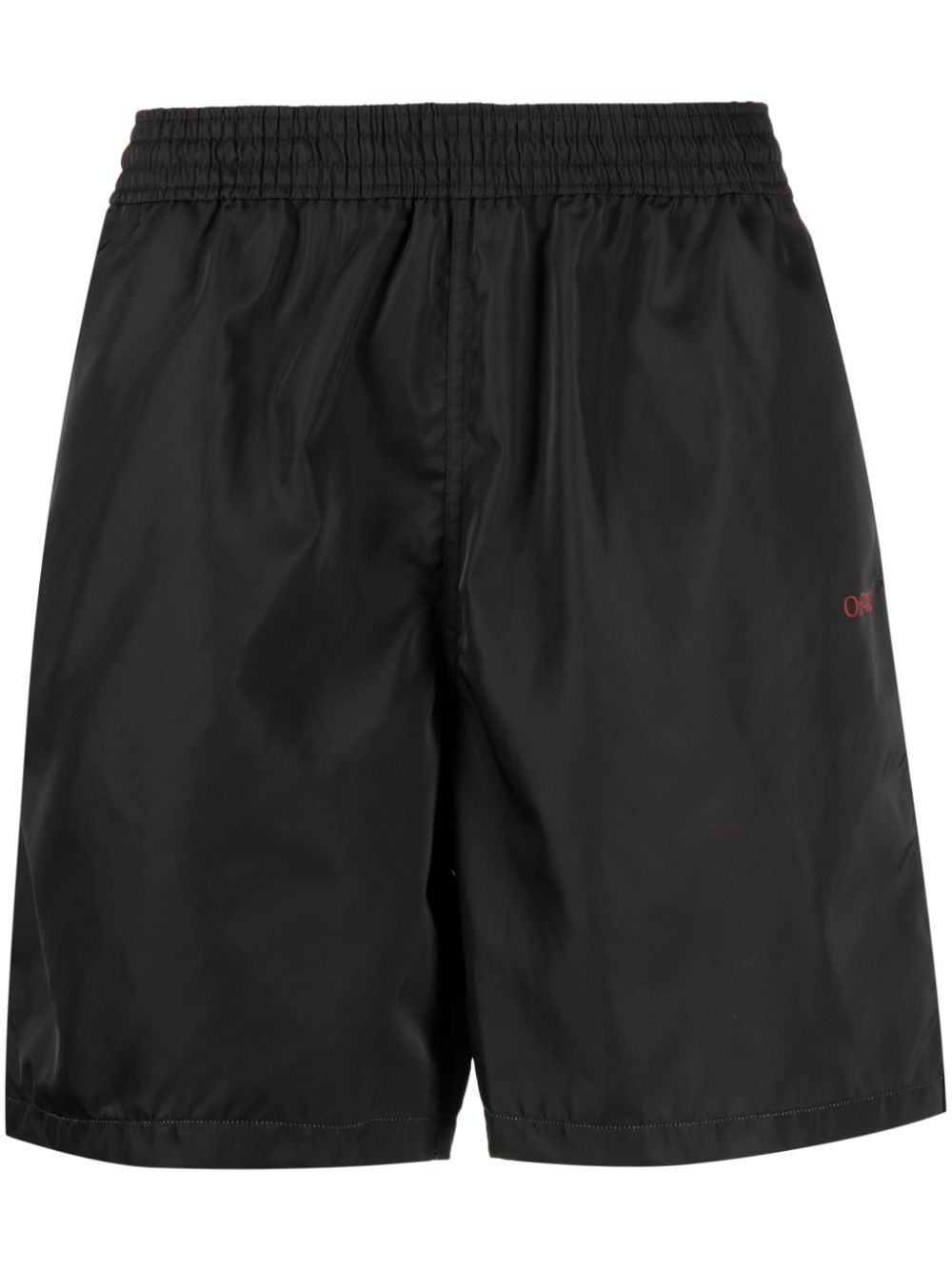 Diag-print swim shorts - Black