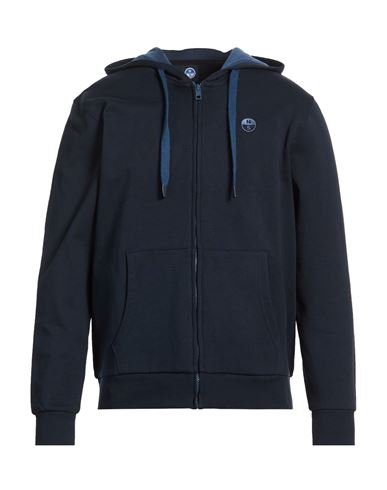 Man Sweatshirt Navy Size 3XL Cotton