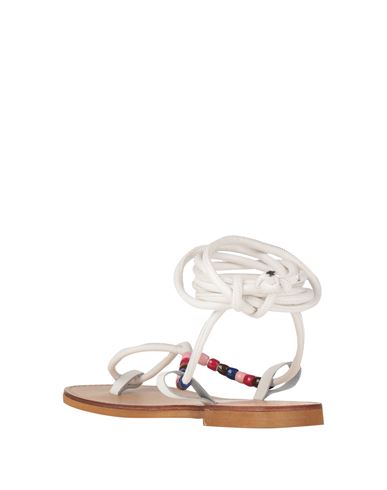 Woman Thong sandal White Size 10 Leather