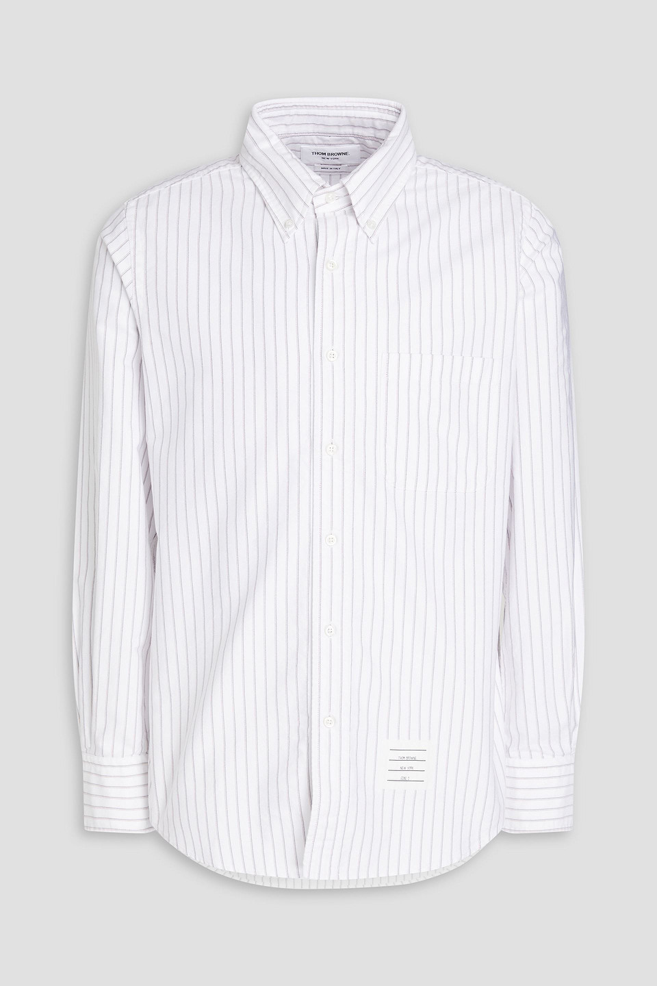Slim-fit striped cotton-poplin shirt - White - 3