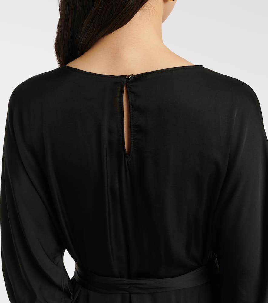 Laurel satin midi dress